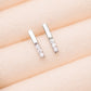 Twin Sparkle Silver Stud Earrings