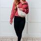 Under Her Spell Half Zip Pullover in Mauve