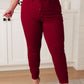 Wanda High Rise Control Top Skinny Jeans Scarlet