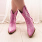 Bowie Metallic Boot in Pink