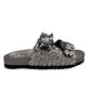Intertwine Dual Woven Strap Slide in Pewter