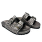 Intertwine Dual Woven Strap Slide in Pewter
