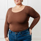 Bring in the Basics Seamless Reversible V-Neck Coffee