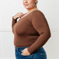 Bring in the Basics Seamless Reversible V-Neck Coffee