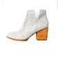 Shine Star Rhinestone Bootie in Silver
