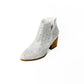 Shine Star Rhinestone Bootie in Silver